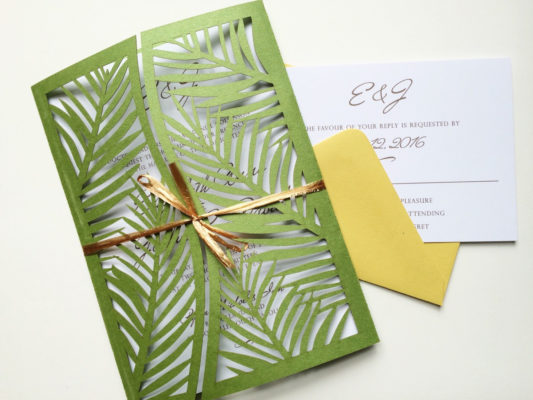 Palm Leaf Laser Cut Cards